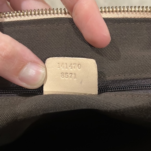 Gucci GG canvas Abbey D-ring tote beige tan gold medium size authentic - Picture 14 of 15